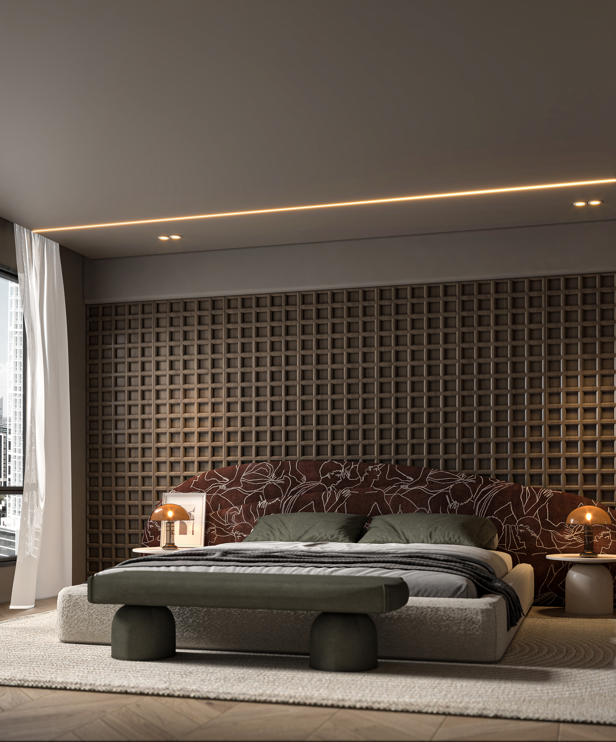 japandi bed room 1