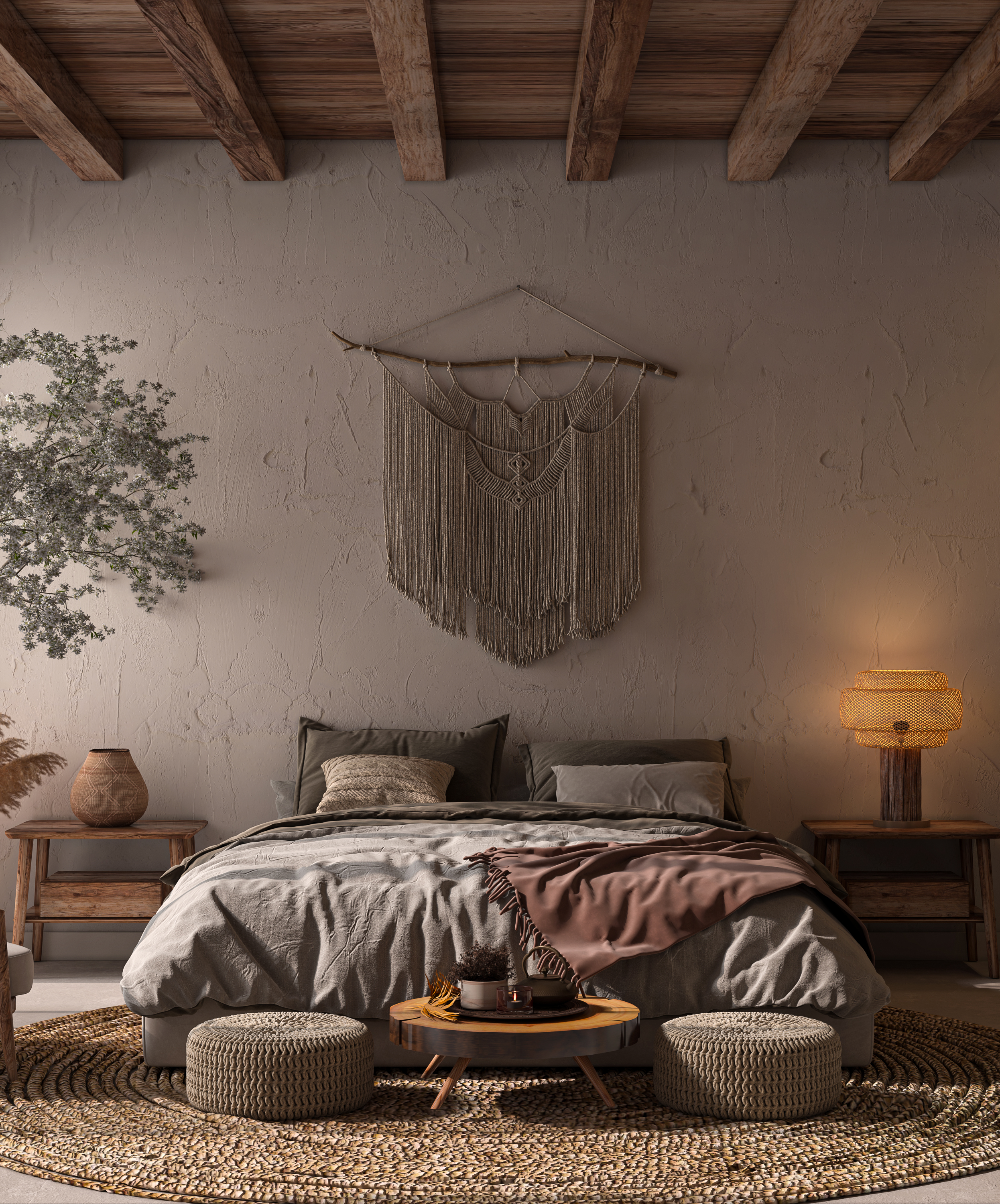 the country style bed room